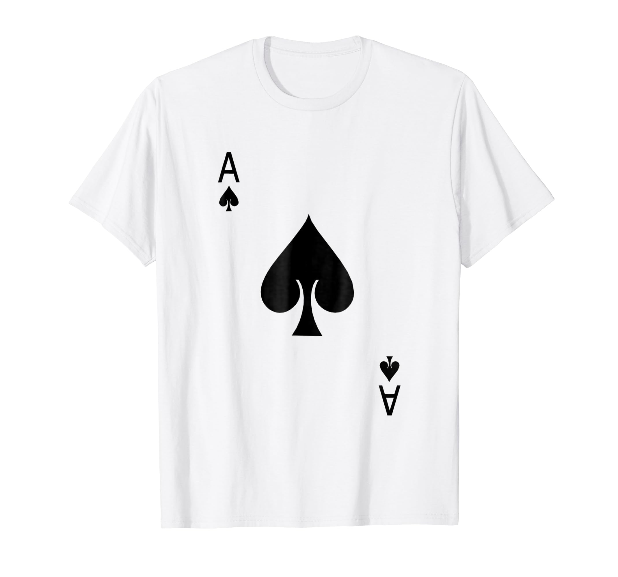 Ace of Spades Shirt Halloween Costume Playing Card Men Women4LVS